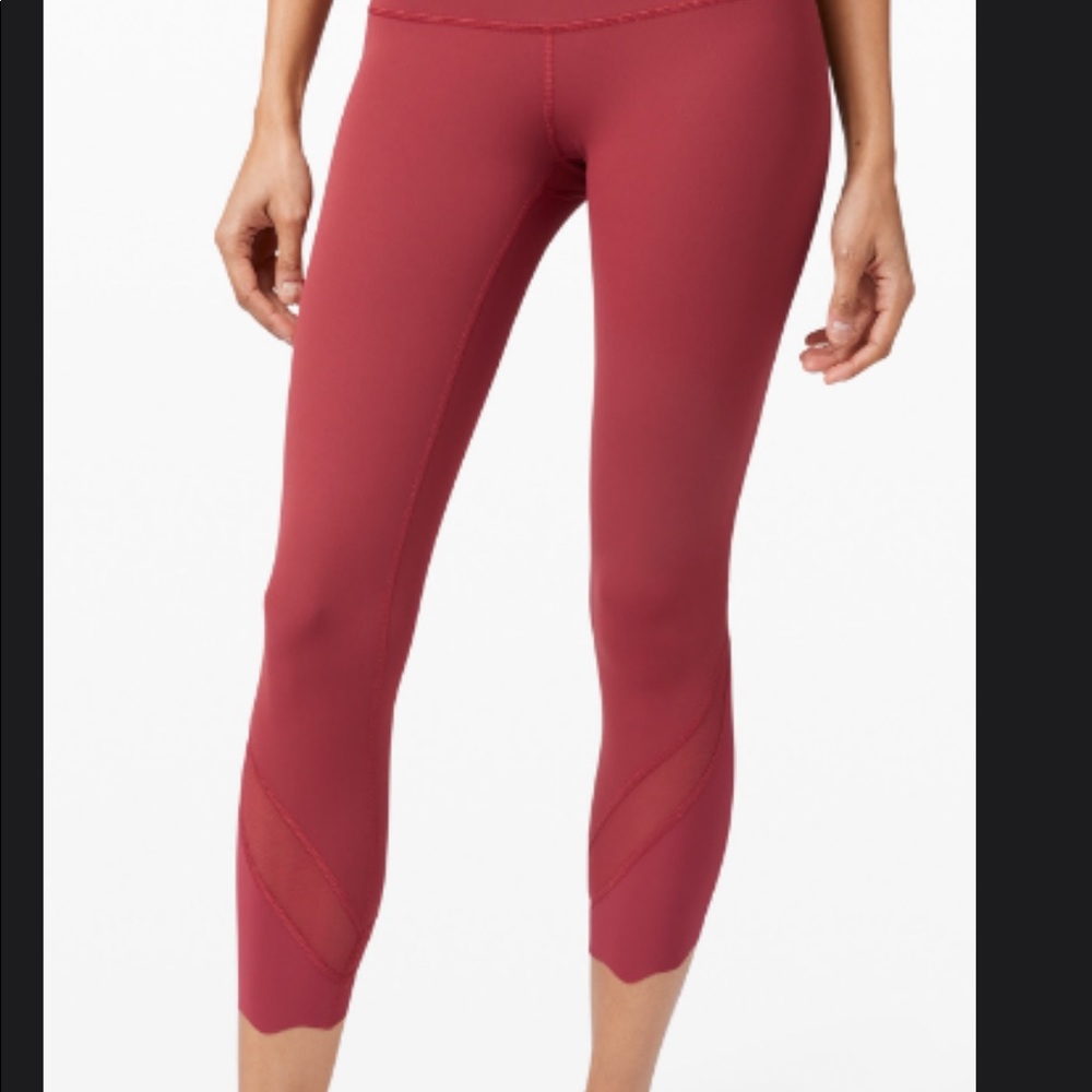 Lululemon wunder under crop high rise leggings